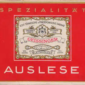 Auslese Zigaretten aus dem Jahr 1938