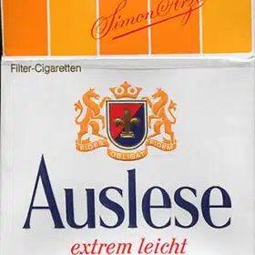 Auslese Zigaretten aus dem Jahr 1970