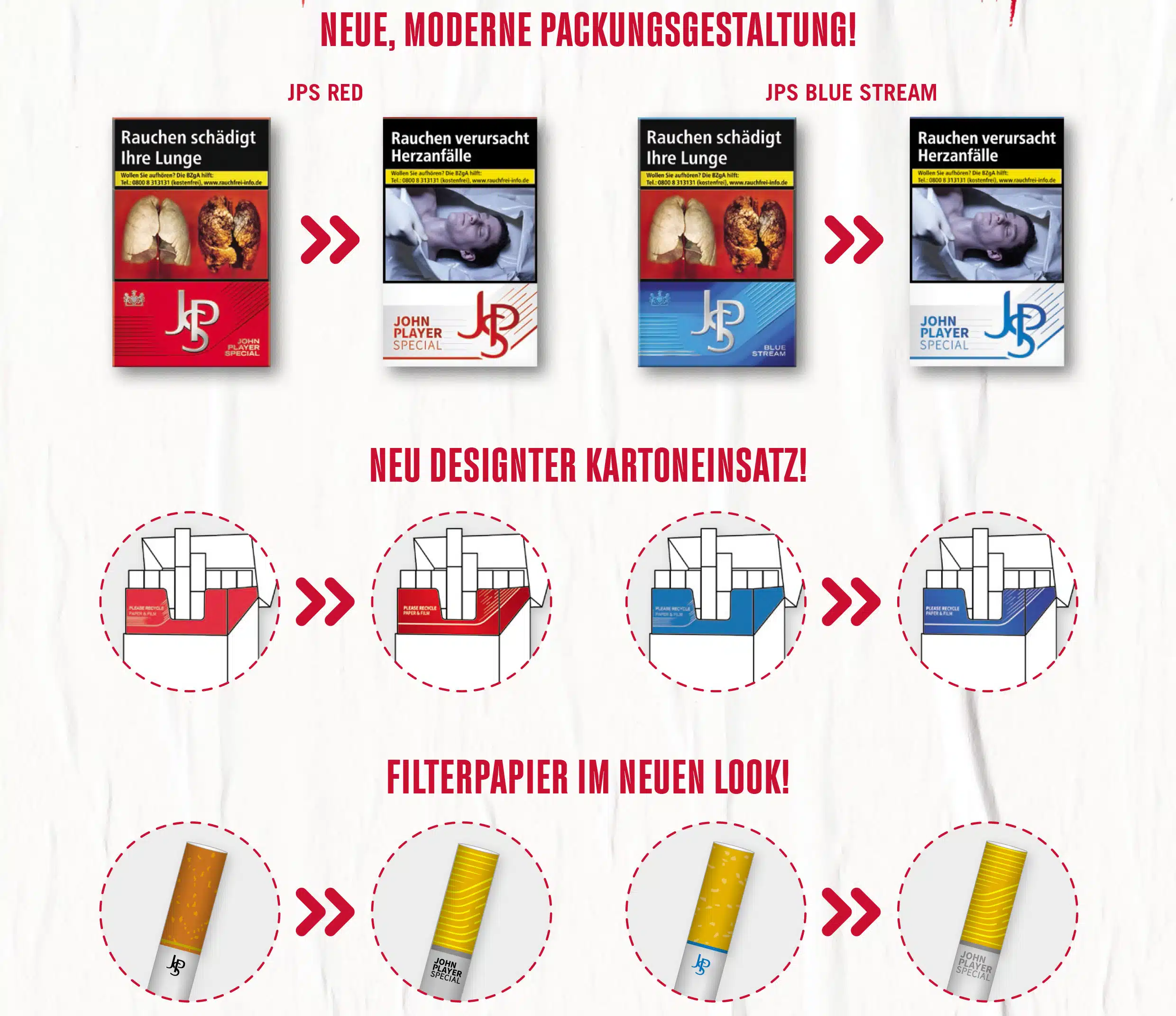 Neues Design John Player Zigaretten