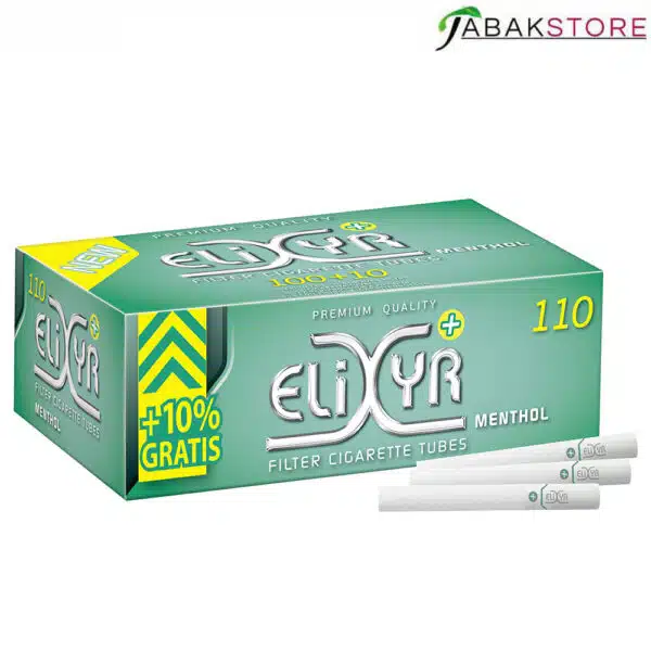 Elixyr-Menthol-Fitlerhülsen-mit-110-Hülsen