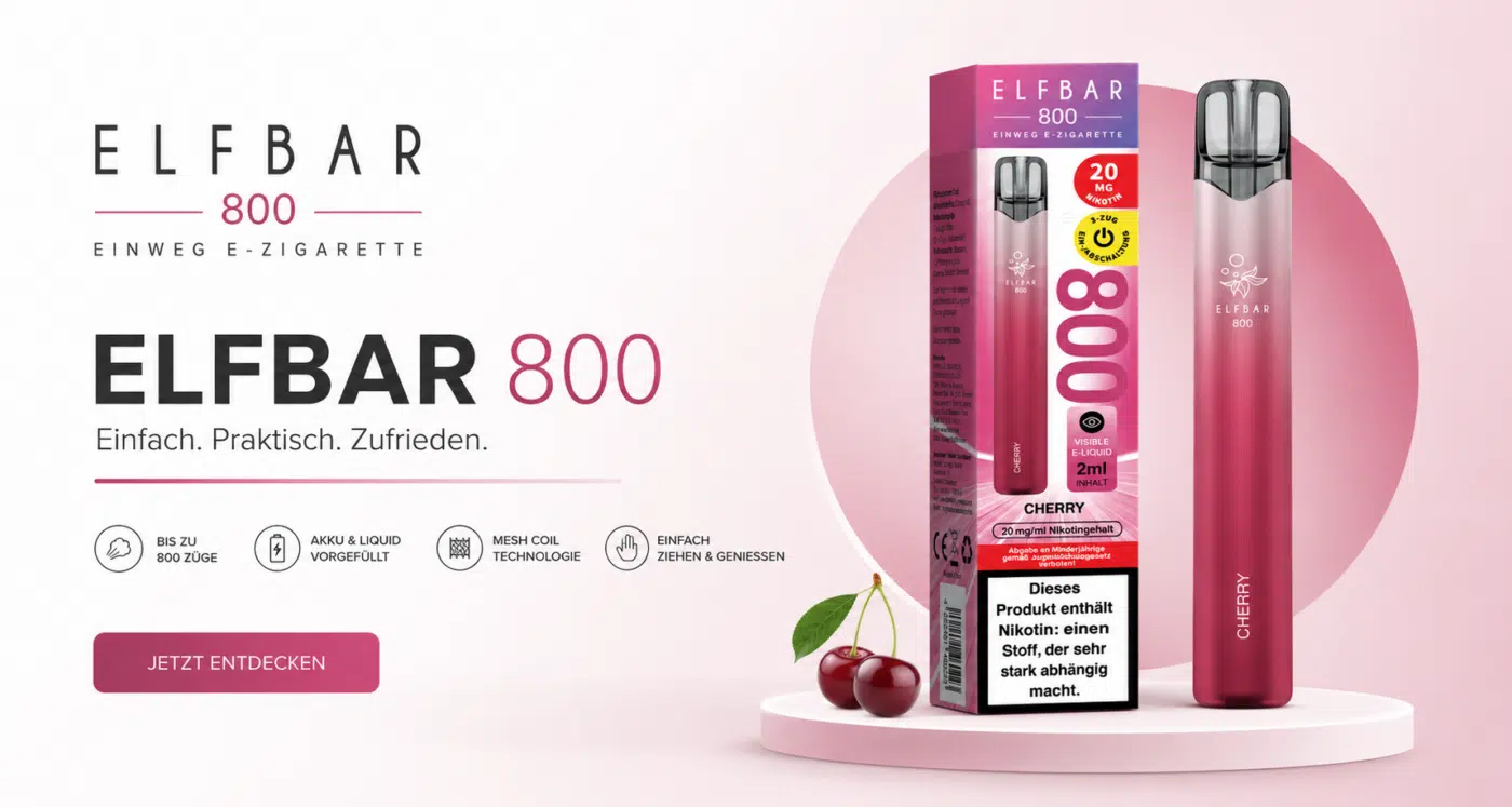 Elfbar 800 alle Sorten Banner