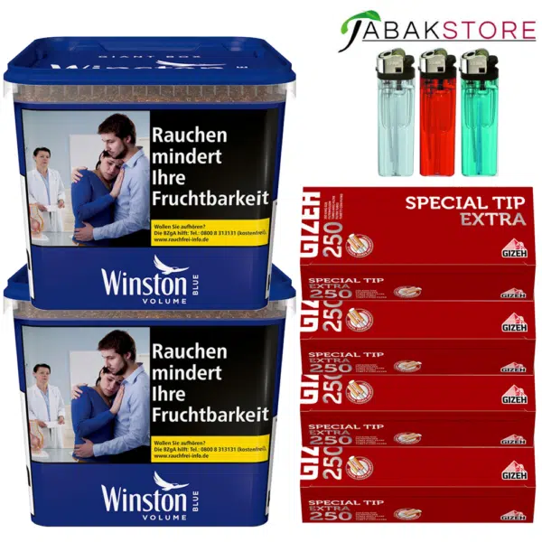 winston-tabak-blue-mit-gizeh-special-extra-rot-hülsen