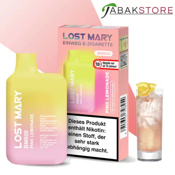 Elfbar-Lost-Mary-BM600-Einweg-E-Zigarette-Pink-Lemonade-20mg