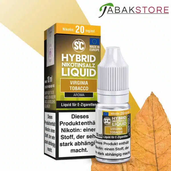 SC-Virginia-Tobacco10ml-Hybrid-Nikotinsalz-20mg-Nikotin Liquid