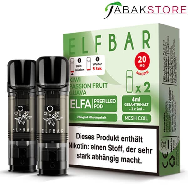 Elfa-Pods-Kiwi-Passion-Fruit-Guava-2er-Pack-20mg