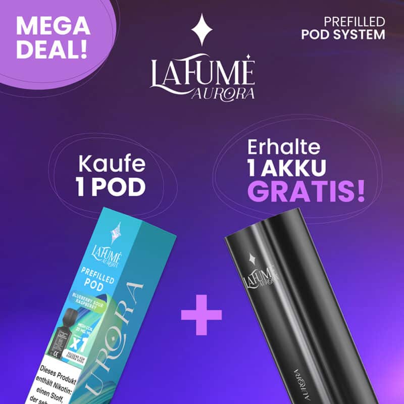 La Fume AUrora Pods ein Pod kaufen und Gratis Geraet aktion
