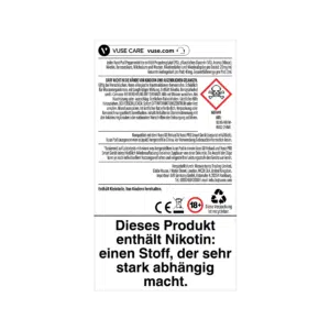 Vuse ePod Caps Peppemint Ice Rückseiten Ansicht 20mg