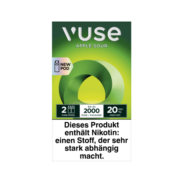 Vuse ePod Caps Apple Sour Front Ansicht 20mg