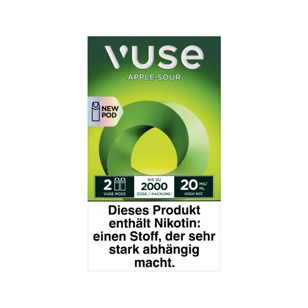 Vuse ePod Caps Apple Sour Front Ansicht 20mg