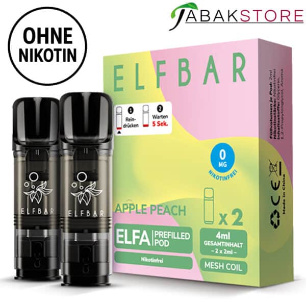 Elfa-Pods-Apple-Peach-0mg-Nikotinfrei