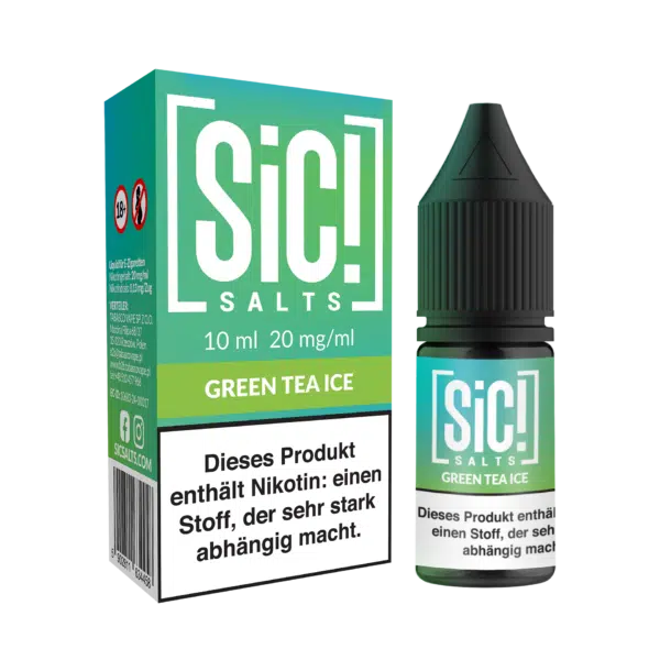 SiC Salt Liquid Green Tea Ice mit Box und Flasche