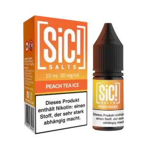 SiC Salt Liquid Peach Tea Ice mit Box und Flasche