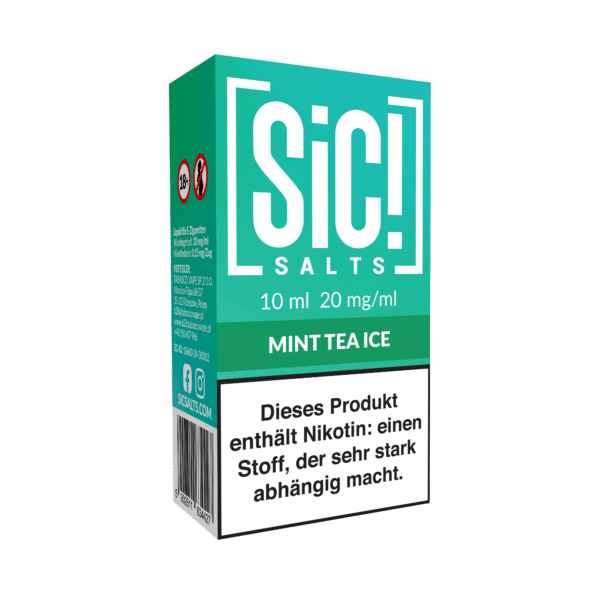 SiC! | 10ml NicSalt Liquid | Mint Tea Ice | 20mg - Image 3