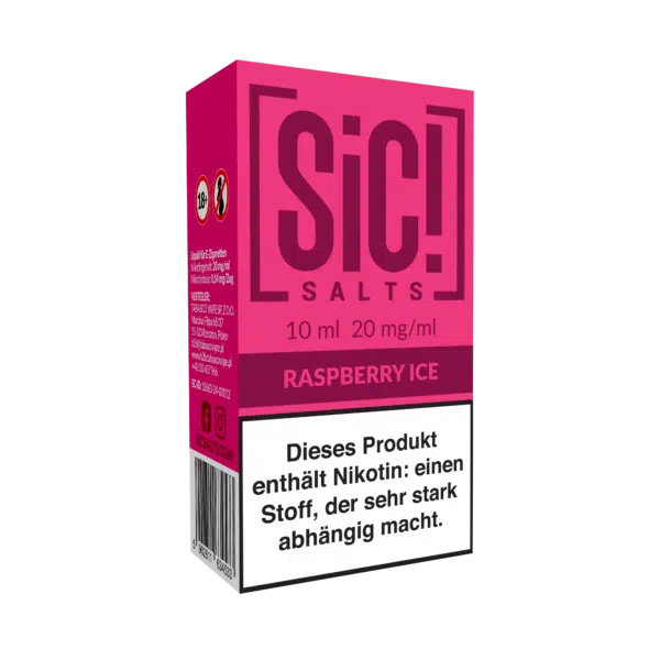 Sic! Salt Raspberry Ice 20mg 10ml Box