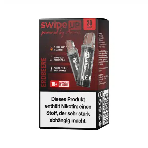Swipe Up | Erdbeere | Liquid Pod | 20mg | 2er Pack – Bild 2