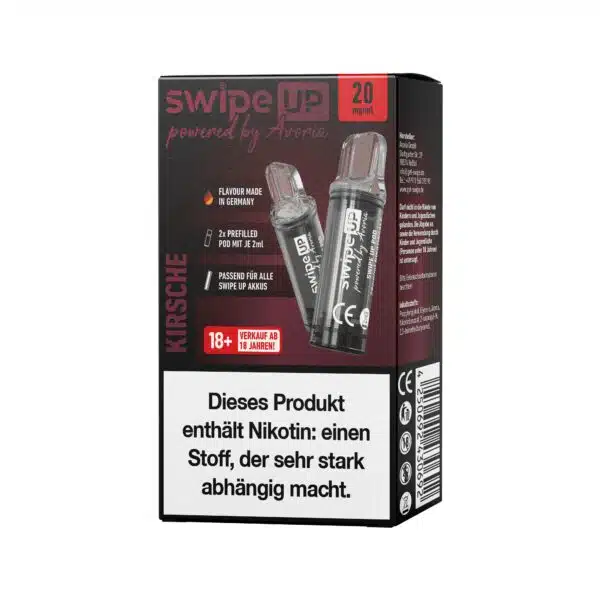 Swipe Up | Kirsche | Liquid Pod | 20mg | 2er Pack – Bild 2