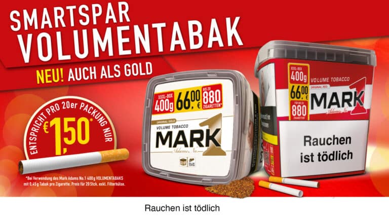 Mark 1 Tabak mit 400g Inhalt
