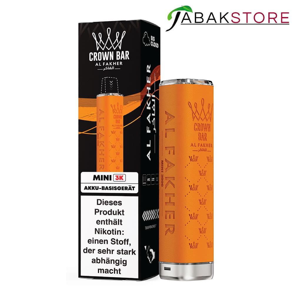 Al-Fakher-Mini-3k-Akkuträger---Farbe-Orange---550-mAh