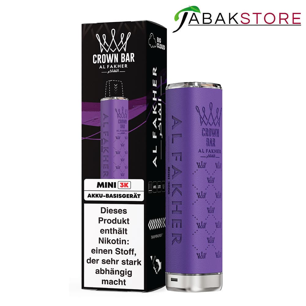 Al-Fakher-Mini-3k-Akkuträger---Farbe-Purple---550-mAh