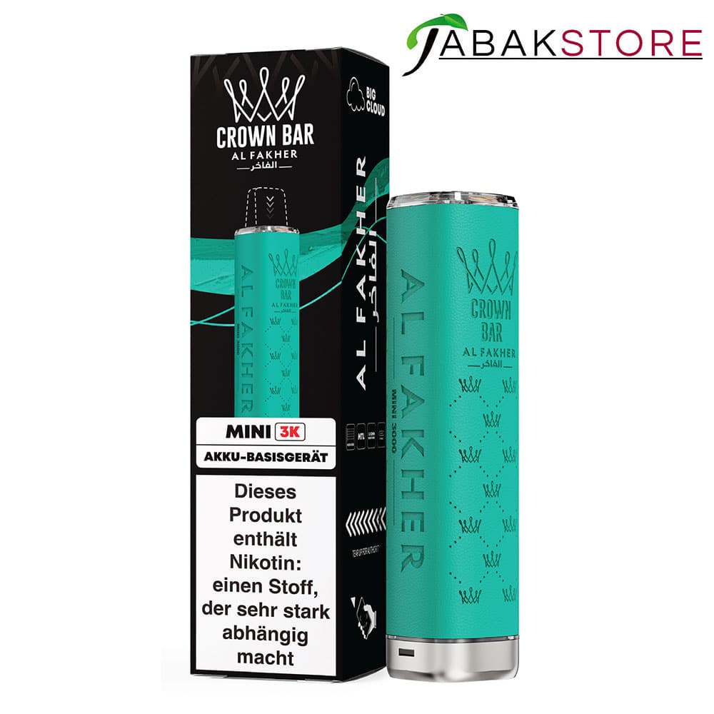 Al-Fakher-Mini-3k-Akkuträger---Farbe-Teal---550-mAh