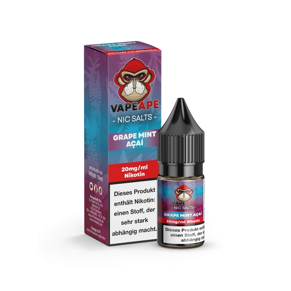VapeApe Liquid Grape Mint Acai 20mg