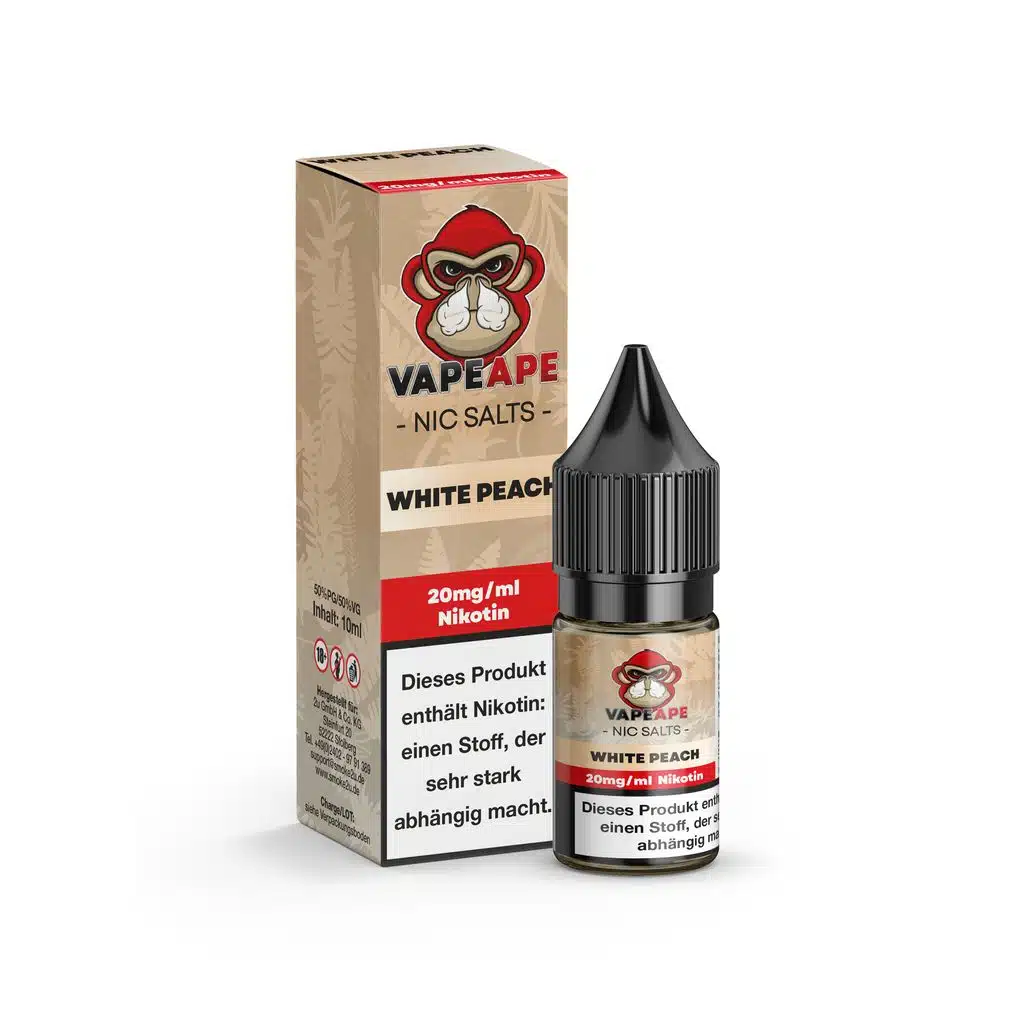 VapeApe Liquid White Peach 20mg