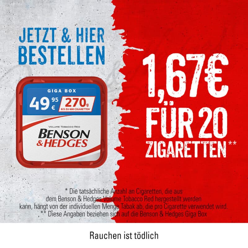 Benson Tabak eimer Banner mit 270g