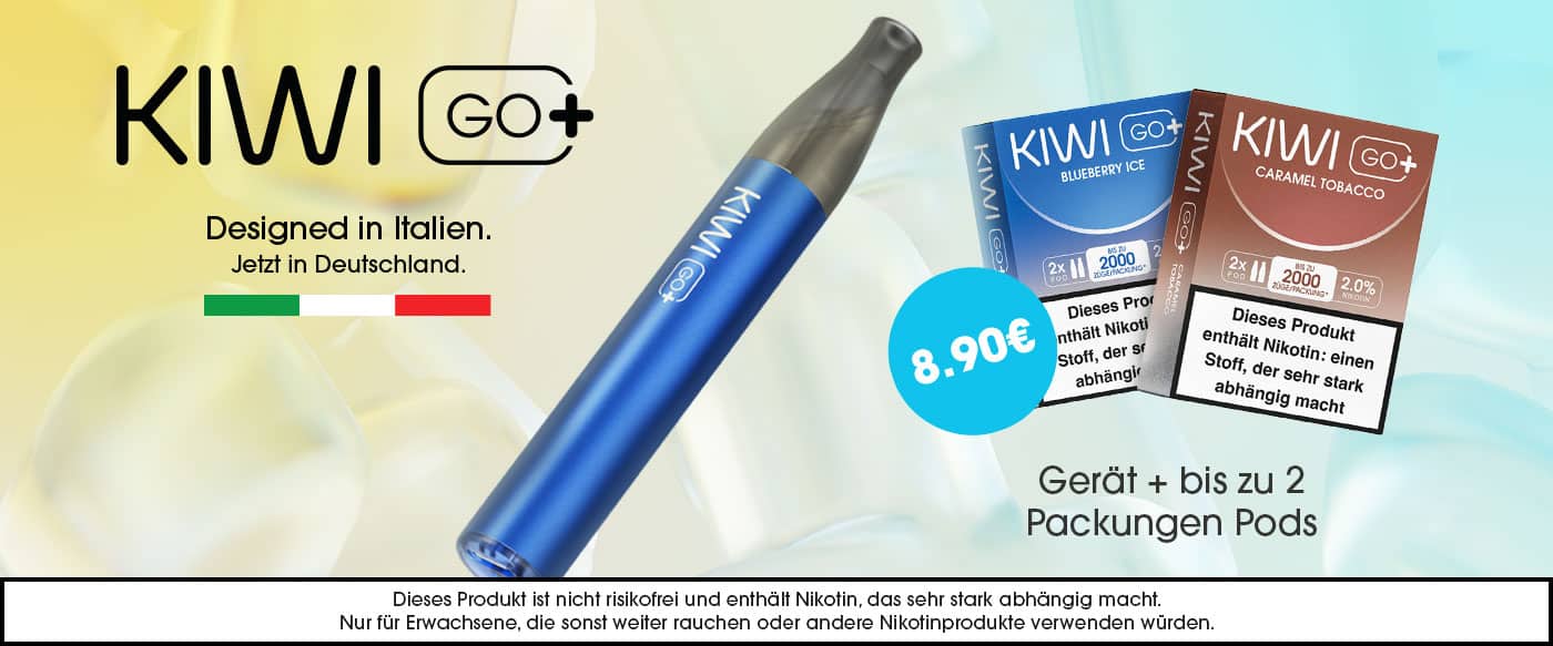 Kiwi GO Plus Banner mit Angebot