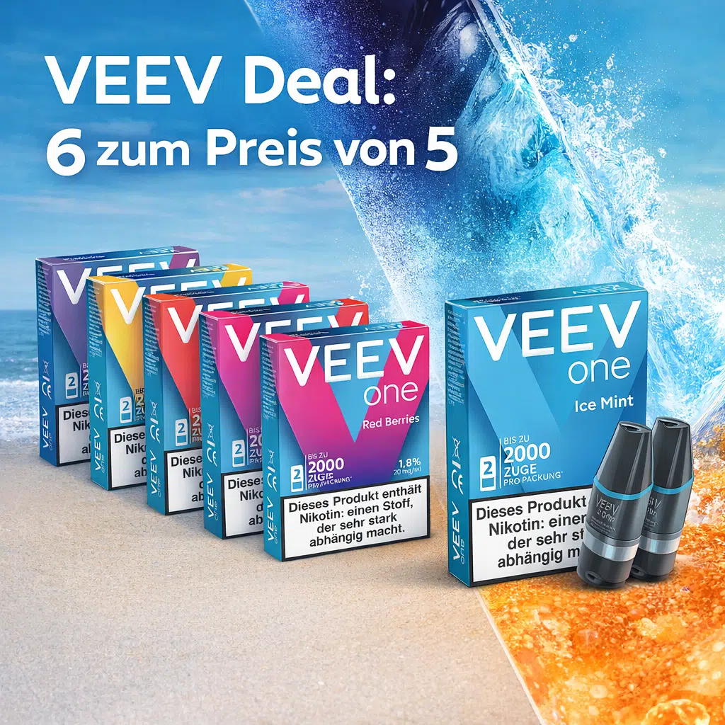 VEEV Pods Deal, 5 kaufen und 1 Gratis erhalten