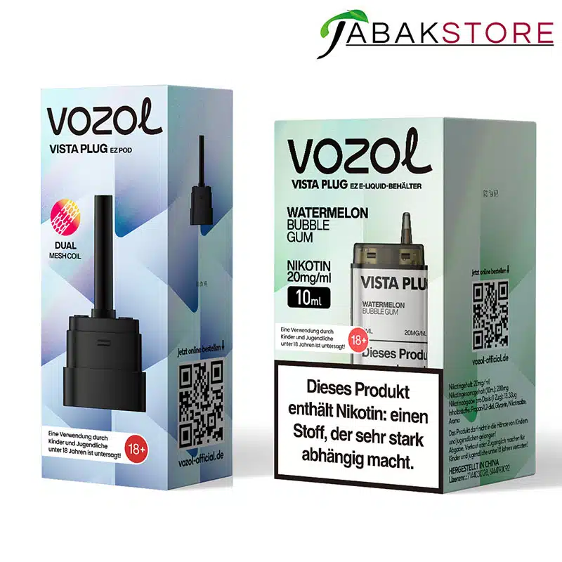 Vozol-Vistal--Plug-Watermelon-Bubble-Gum-mit-Leerpod-20mg