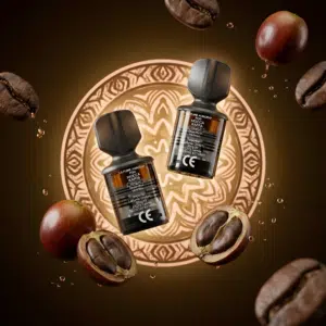 Lafume Aurora Pod+ - Mocca Kaffa 2er Pack mit Kaffee im Hintergrund